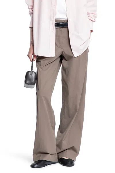 The Row Alfidis Pants In Cotton In Brown
