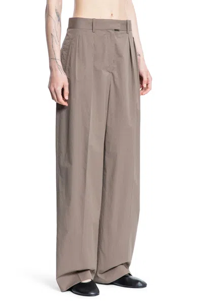 The Row Alfidis Pants In Cotton In Brown