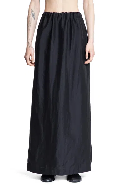 The Row Saul Skirt In Cotton And Silk In Black