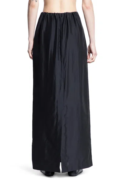 The Row Saul Skirt In Cotton And Silk In Black