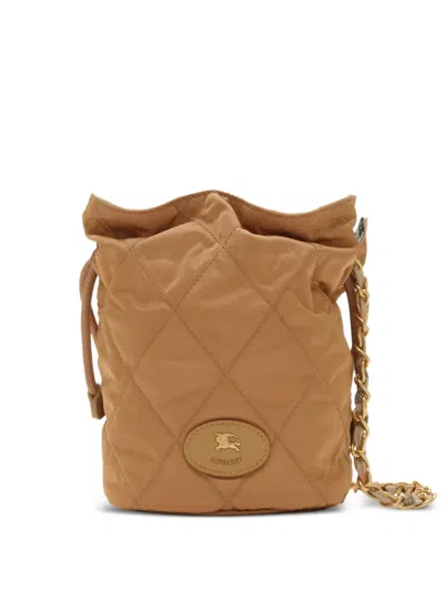 Burberry Horseshoe Mini Bucket Bag In Brown