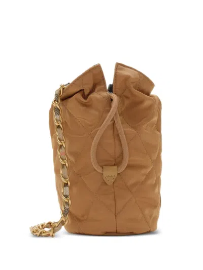 Burberry Horseshoe Mini Bucket Bag In Brown