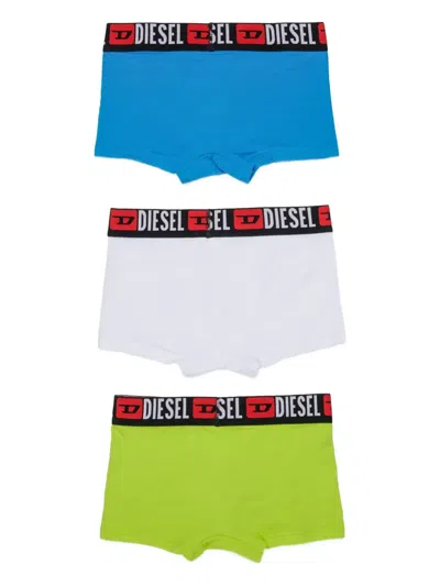 Diesel Logo-waistband Boxer (set Of Three) In Blue