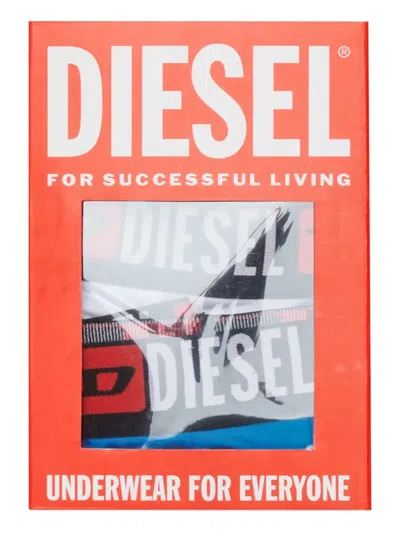 Diesel Logo-waistband Boxer (set Of Three) In Blue