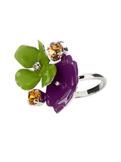 Marni Flower Stone Ring In Multi