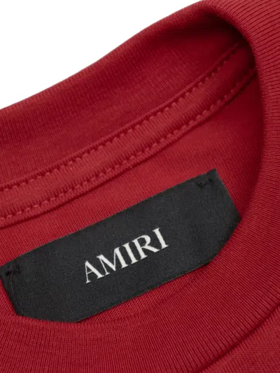 Amiri Rhinestone Graphic T-shirt In Red
