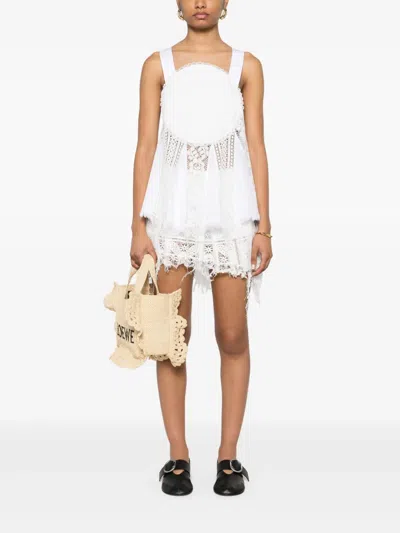 Loewe Lace-panel Blouse In White