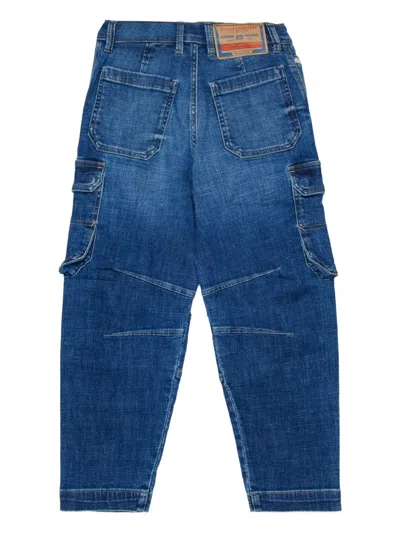 Diesel D-dave-cargo-j Cargo Jeans In Blue