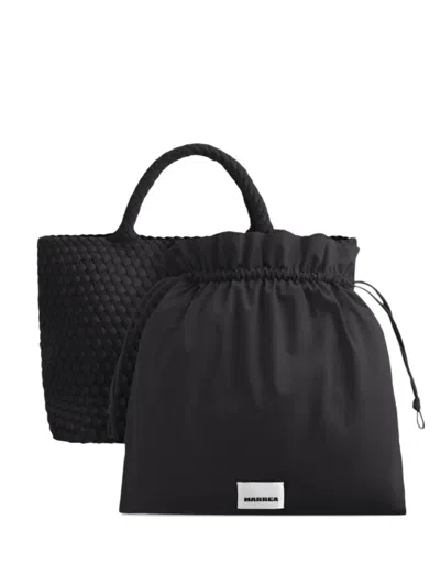 Marrea Woven Tote Bag In Black