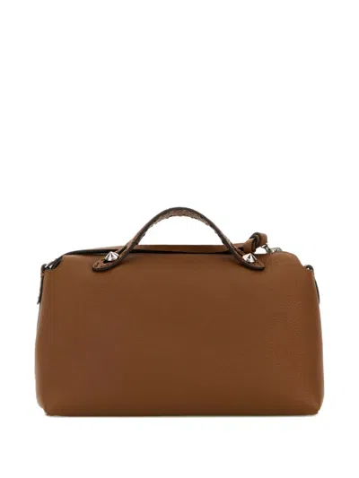 Fendi Women Medium Reversible By The Way Selleria Handbag In Brown