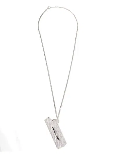 Ambush Pave Lighter Case Necklace In Metallic