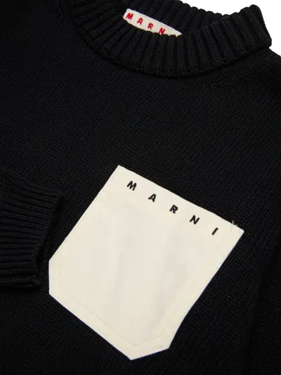 Marni Patch-pocket Sweater In Black