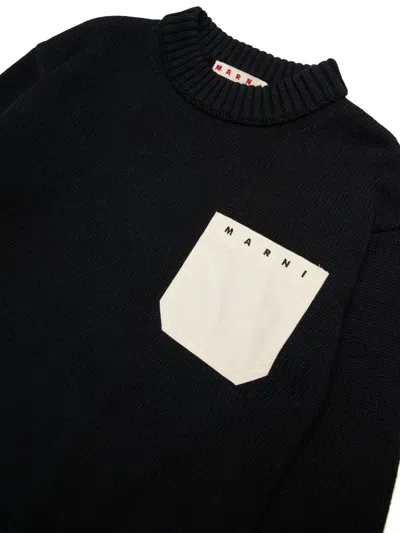Marni Patch-pocket Sweater In Black