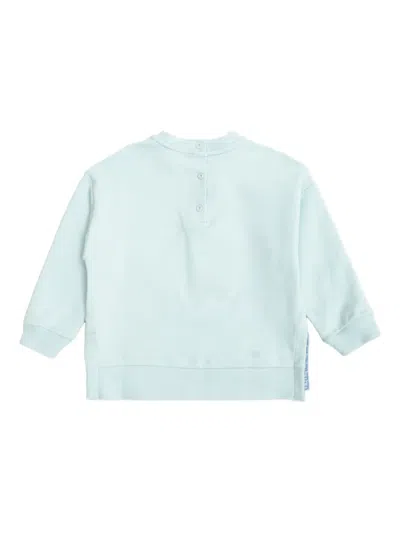 Fendi Logo Embroidered Sweater In Blue