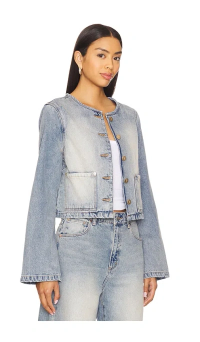 Abrand Caitlin Denim Jacket In Blue