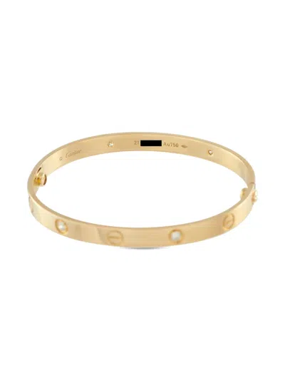 Pre-owned Cartier Love 18k Yellow Gold 4-diamond Bracelet