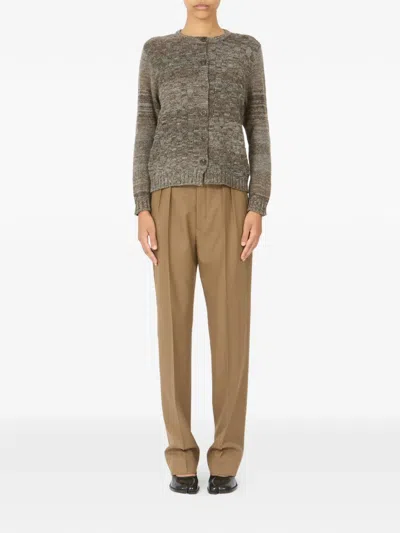 Maison Margiela Buttoned Cardigan In Brown