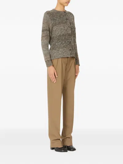 Maison Margiela Buttoned Cardigan In Brown