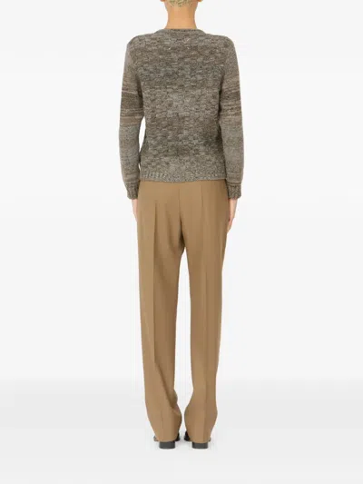 Maison Margiela Buttoned Cardigan In Brown