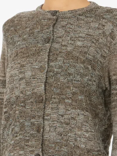 Maison Margiela Buttoned Cardigan In Brown