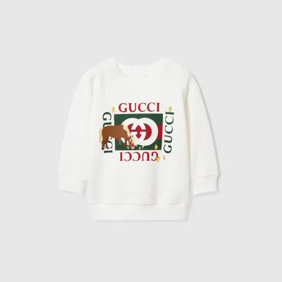 Gucci Cotton Sweatshirt With Print In Multi