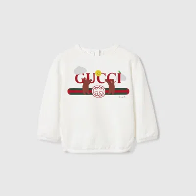 Gucci Cotton Sweatshirt With Print In Multi
