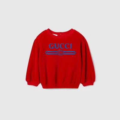 Gucci Chenille Sweatshirt In Red