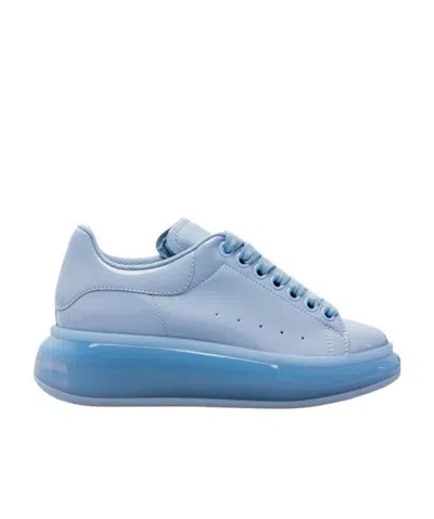 Alexander Mcqueen Oversized Lace-up Sneakres In Blue