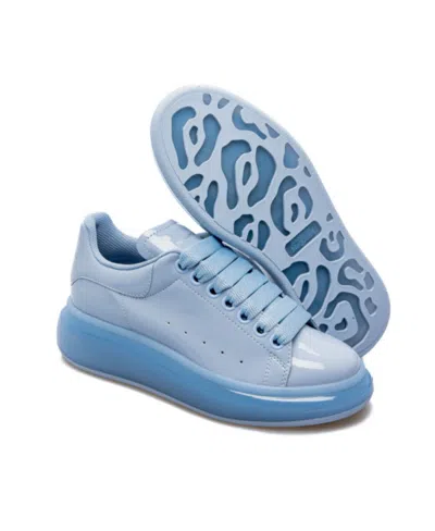 Alexander Mcqueen Oversized Lace-up Sneakres In Blue