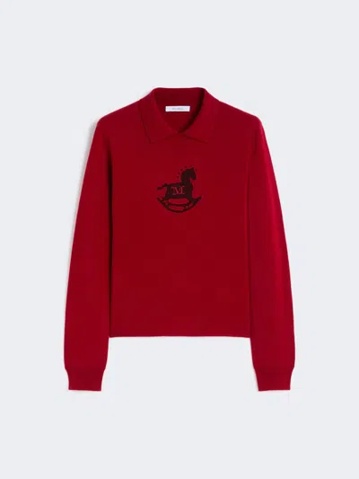 Max Mara Wool And Cashmere Slim Sweater In Red