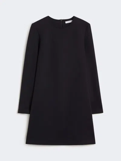 Max Mara Short Scuba Jersey Dress In Black