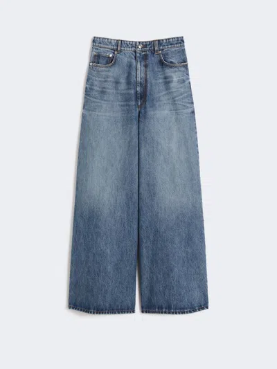 Max Mara Oversized Low-waisted Jeans In Blue