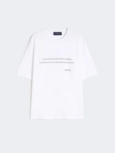 Max Mara Printed Cotton T-shirt In White