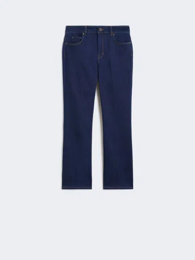 Max Mara Five-pocket Stretch Denim Jeans In Blue