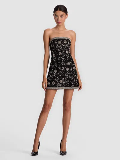 Alice And Olivia Katia Embellished Mini Gown In Multi