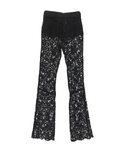 Alessandra Rich Logo Casual Pants In Black
