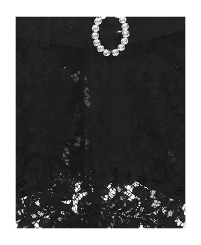 Alessandra Rich Logo Casual Pants In Black