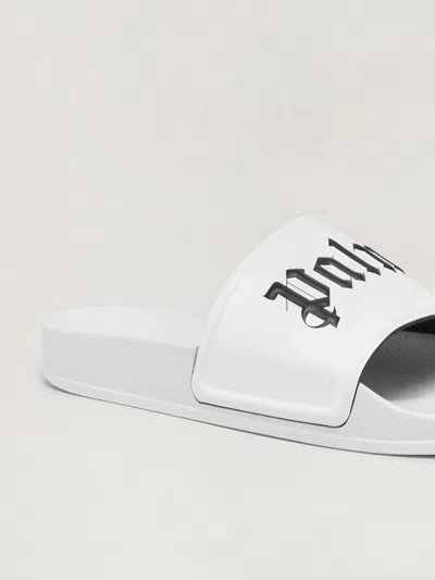 Palm Angels Pool Slider In White