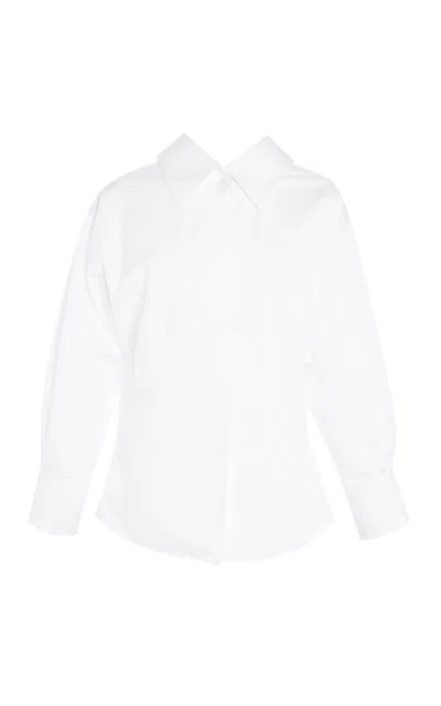Givenchy Long-sleeve Slashed Shirt In White
