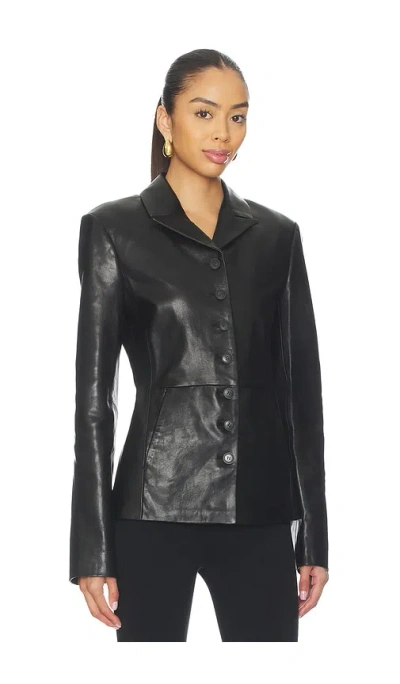 Eaves Sigrun Leather Jacket In Black