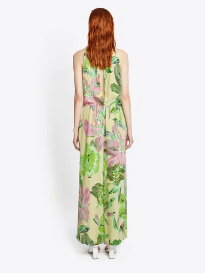 Dries Van Noten Printed Jumpsuit In Green