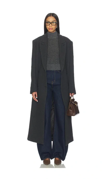 Eaves Sif Manteco Wool Coat In Black