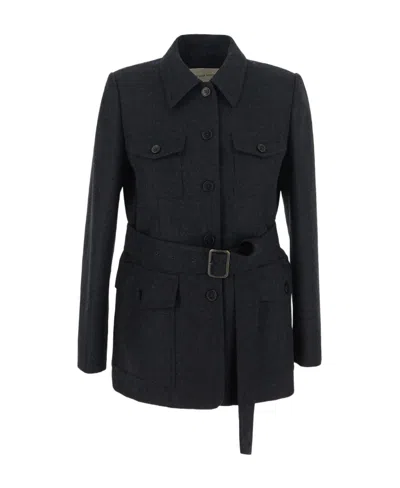 Dries Van Noten Long-sleeved Casual Jacket In Black