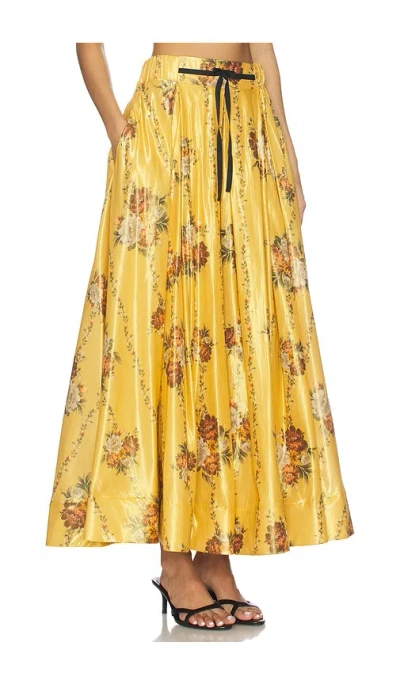 Agua By Agua Bendita Delta Maxi Skirt In Yellow