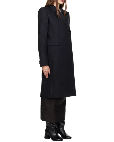 Khaite The Kento Striped-print Coat In Black
