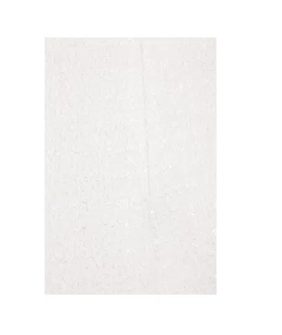 Alessandra Rich Bouclé Midi Skirt In White