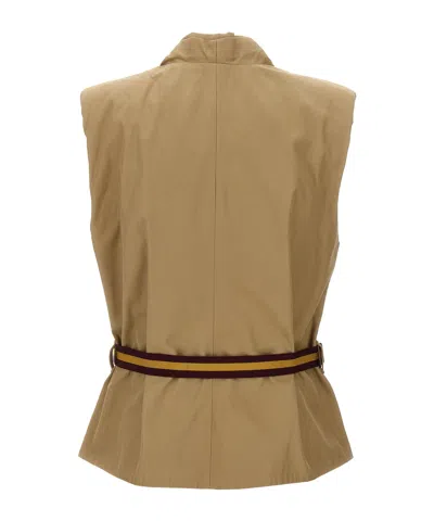 Dries Van Noten Adjustable Vest In Brown