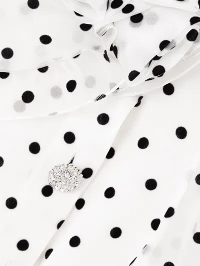 Alessandra Rich Polka-dot Dress In White