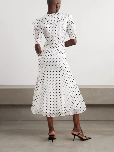 Alessandra Rich Polka-dot Dress In White