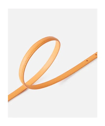 Pinko Love Berry H1 Leather Belt In Orange
